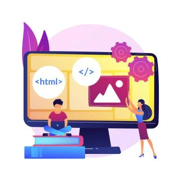 Web development courses vector concept metaphor Illustration