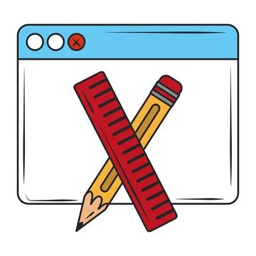 Web development creation digital software support Illustrazione stock