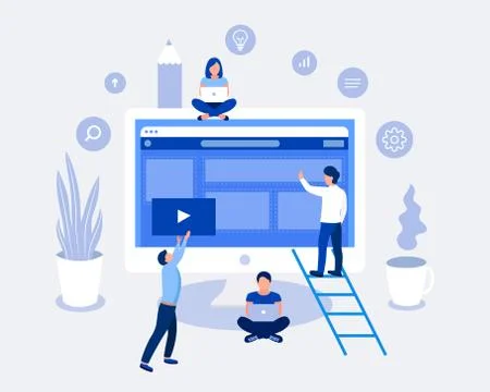 Web development design concept. Ilustração Stock