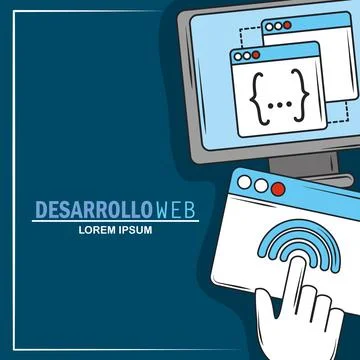 Web development digital software computer internet coding Stock Illustration