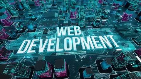 Web development with digital technology concept Video stock 103488341