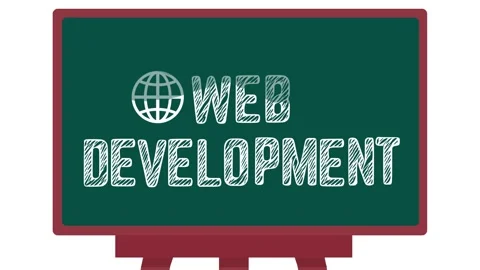 Web development education course class chalkboard animation Stock Footage 264962042