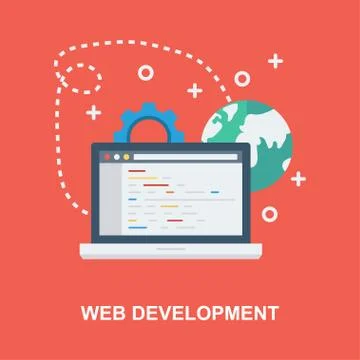 Web development flat icon イラスト素材