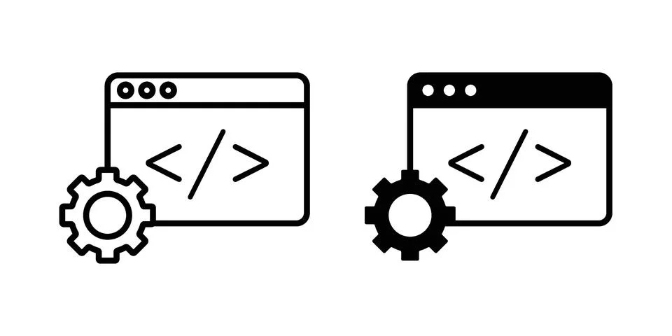 Web development icon concept. best for web design Stock Illustration