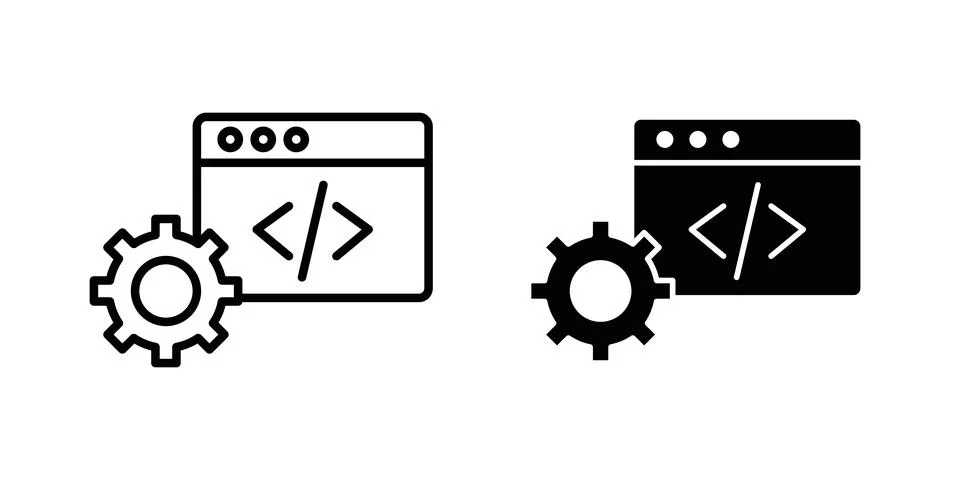 Web development icon illustration. Pixel perfect vector graphics Stock Illustration
