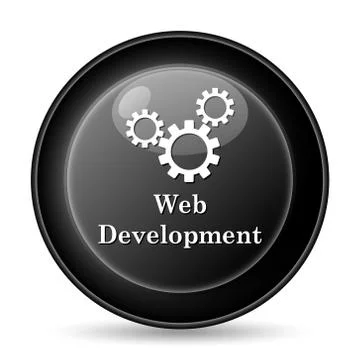 Web development icon. internet button on white background.. Illustrazione stock