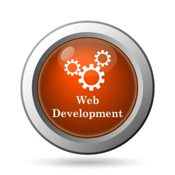 Web development icon. internet button on white background.. Illustrazione stock