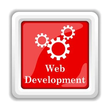 Web development icon. internet button on white background.. Illustrazione stock