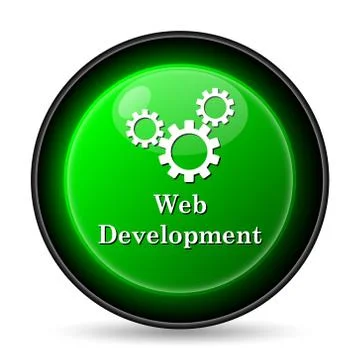 web development icon. internet button on white background.. Ilustración de archivo