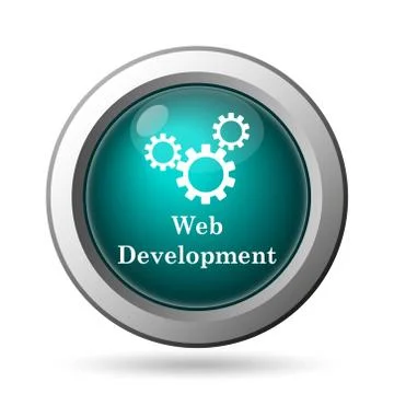 Web development icon. internet button on white background.. Illustrazione stock