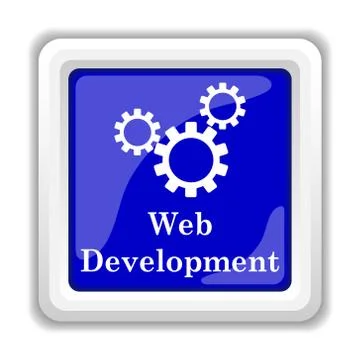 Web development icon. Internet button on white background.. Illustrazione stock
