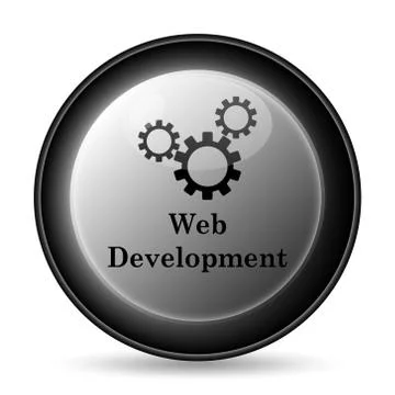 Web development icon. Internet button on white background.. Ilustración de archivo
