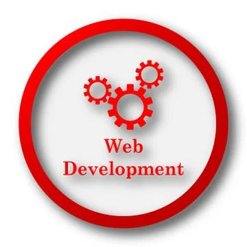 Web development icon. Internet button on white  background.. Ilustración de archivo