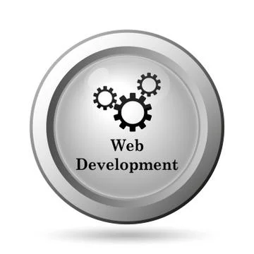Web development icon. Internet button on white background.. Illustrazione stock
