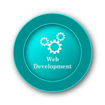  Web development icon. Internet button on white background. Ilustración de archivo