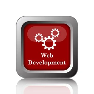 Web development icon. Internet button on white background. Ilustración de archivo