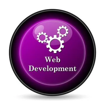 Web development icon. Internet button on white background.. Stock Illustration