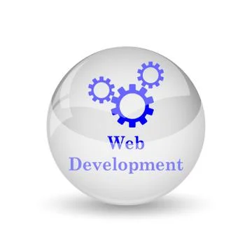 Web development icon. Internet button on white background.. Stock Illustration