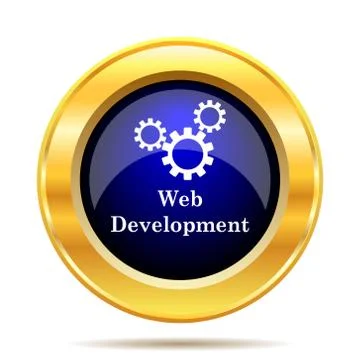 Web development icon. Internet button on white background.. Ilustración de archivo
