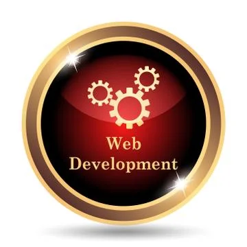 Web development icon. Internet button on white background.. Ilustración de archivo