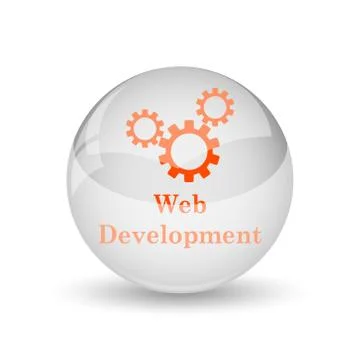 Web development icon. Internet button on white background.. Ilustración de archivo