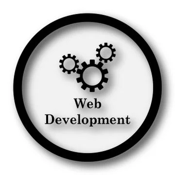 Web development icon. Internet button on white background.. Ilustración de archivo