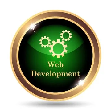 Web development icon. Internet button on white background.. Ilustración de archivo