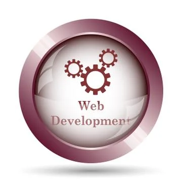 Web development icon. Internet button on white background.. Ilustración de archivo