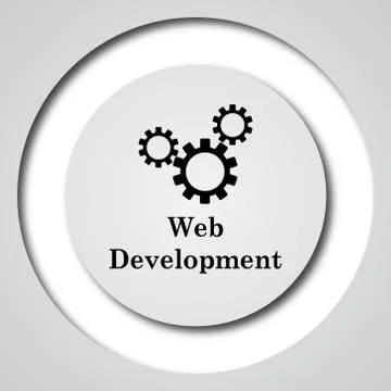 Web development icon. Internet button on white background.. Ilustración de archivo