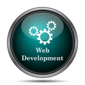 Web development icon. Internet button on white background.. Stock Illustration