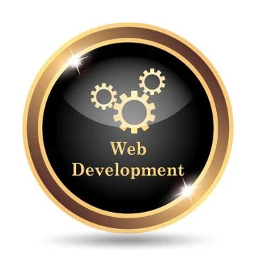 Web development icon. Internet button on white background.. Ilustración de archivo