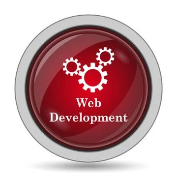 Web development icon. Internet button on white background.. Illustrazione stock
