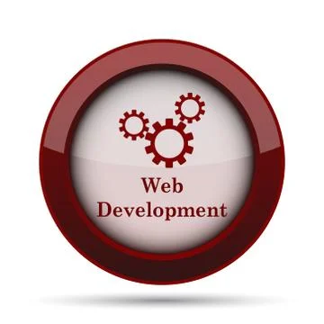 Web development icon. Internet button on white background. . Ilustración de archivo