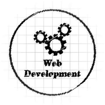 Web development icon. Internet button on white background.. Stockillustratie