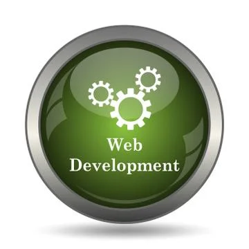 Web development icon. Internet button on white background. . Illustrazione stock