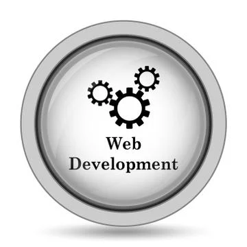 Web development icon. Internet button on white background.. Illustrazione stock