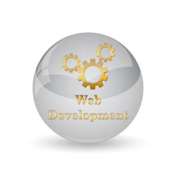 Web development icon. Internet button on white background. . Ilustración de archivo
