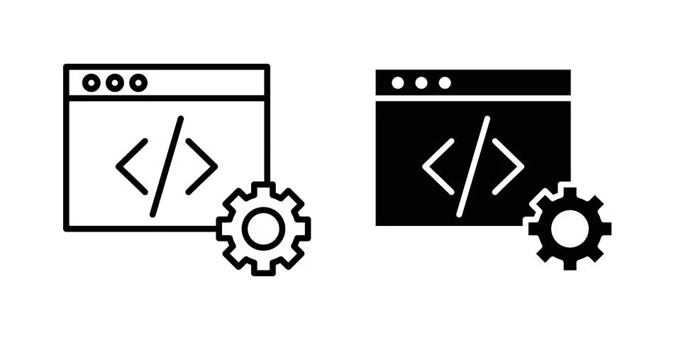 Web development icon vector design illustrations Illustrazione stock