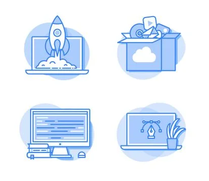 Web development icons 스톡 일러스트