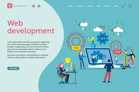 Web Development 스톡 일러스트