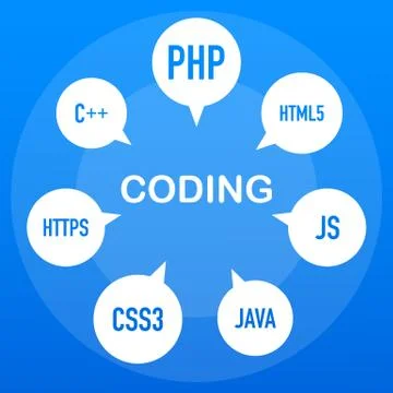 Web development infographic. Programing skill. Vector illustration. Illustrazione stock