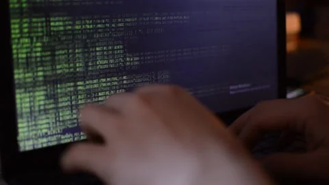 Web development of an internet network software. web developer code on computer Stock Footage 172191998