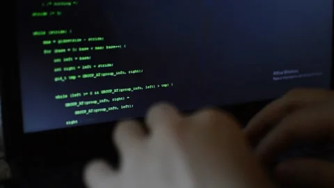 Web development of an internet network software. web developer code on computer Stock Footage 172192196