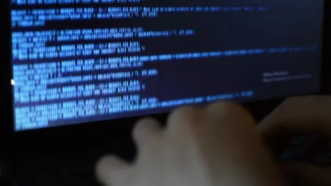 Web development of an internet network software. web developer code on computer Stock Footage 172192198