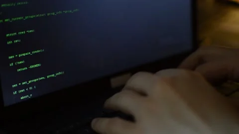 Web development of an internet network software. web developer code on computer Stock Footage 172192361