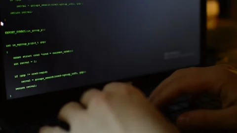 Web development of an internet network software. web developer code on computer Stock Footage 172192384