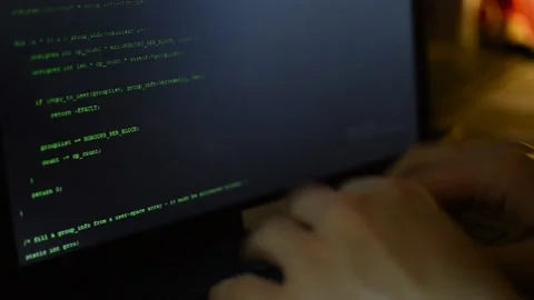 Web development of an internet network software. web developer code on computer Stock Footage 172192389