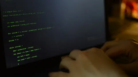 Web development of an internet network software. web developer code on computer 스톡 동영상 172192651