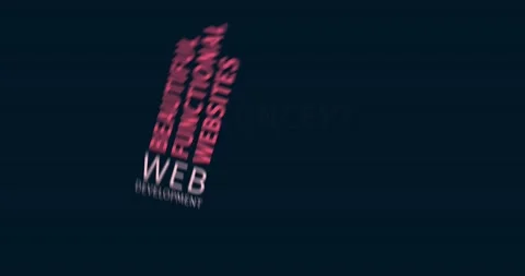 Web Development. Kinetic Typography. Word Cloud Text Intro Stock Footage 142999188