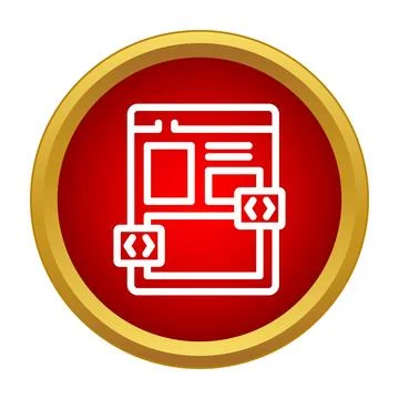 Web development layout coding interface programming icon Stock Illustration